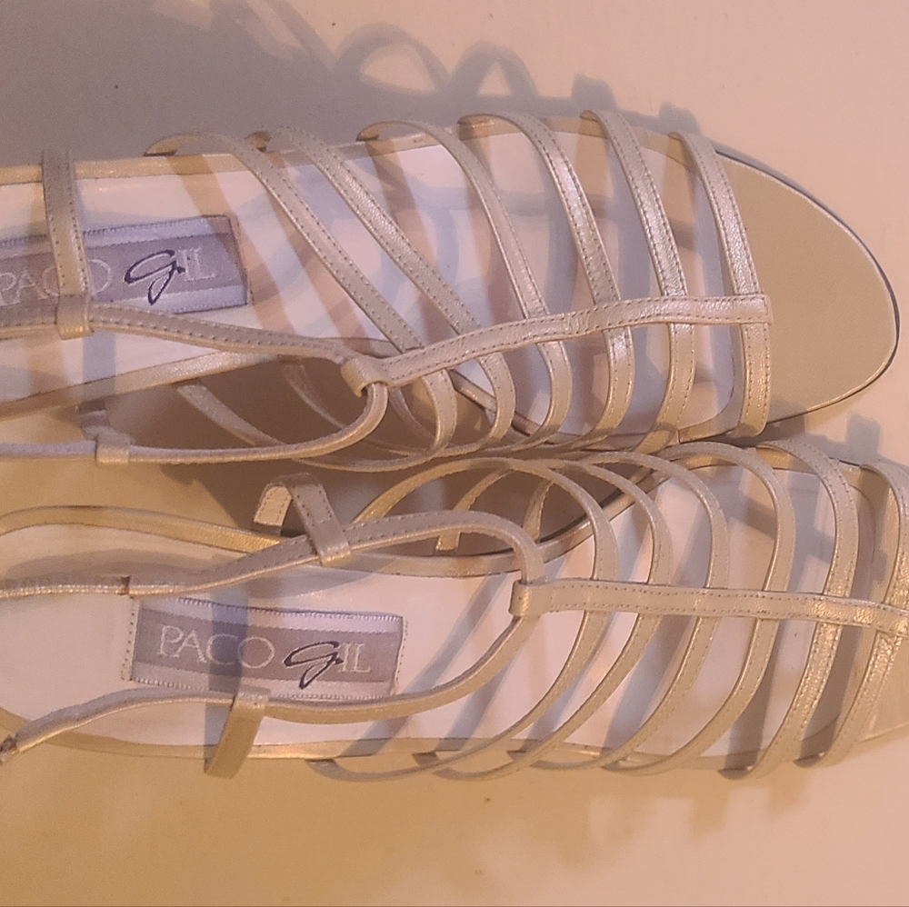 Paco Gil Beige Strappy Sandals
